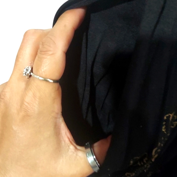 Vintage Bali Chic 2 Piece Embellished Gold Pearls Maxi Skirt Top Set OS - Picture 6 of 9